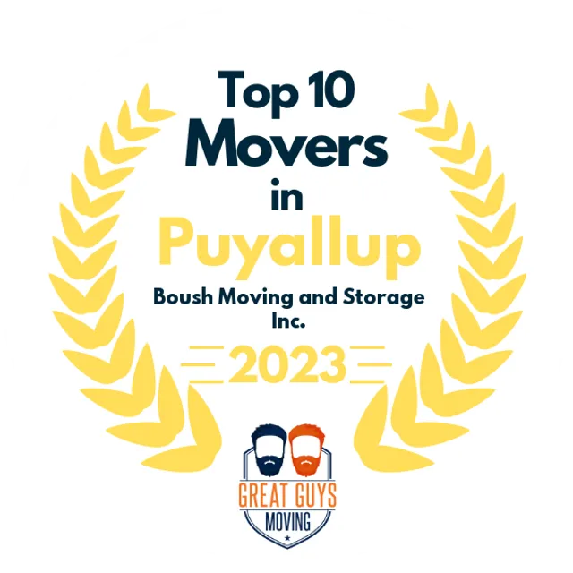 Top 10 Movers in Tacoma, WA 2023 award