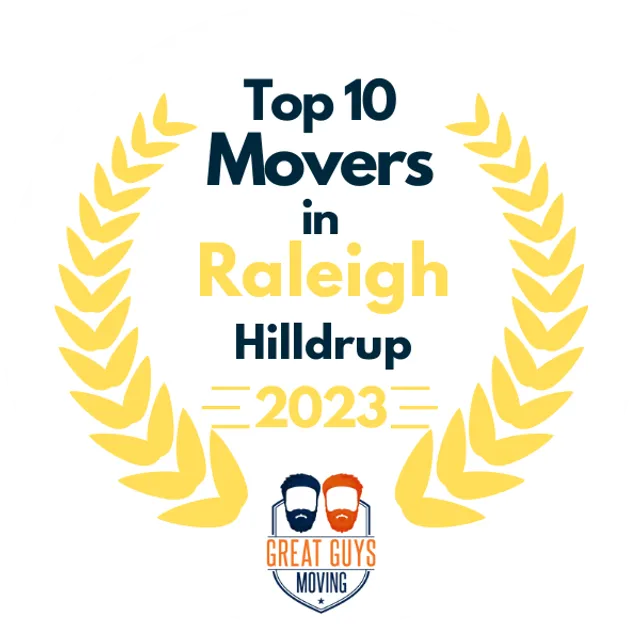 Top 10 Movers in Raleigh, NC 2023 award