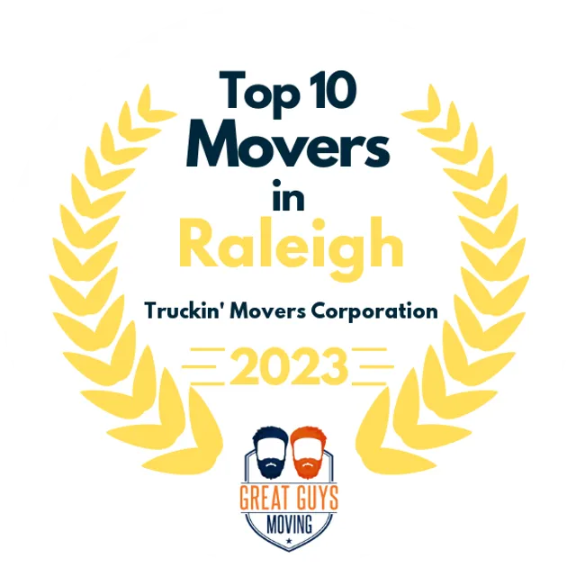 Top 10 Movers in Raleigh, NC 2023 award