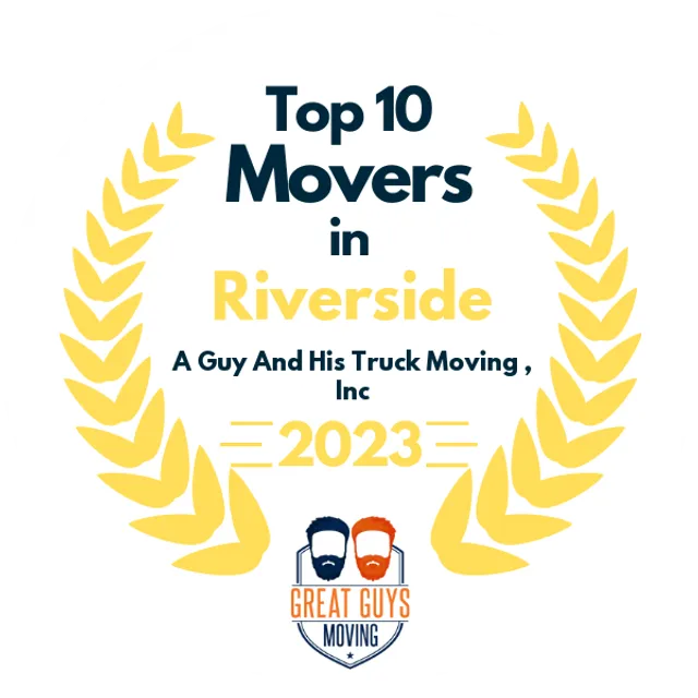 Top 10 Movers in Riverside, CA 2023 award