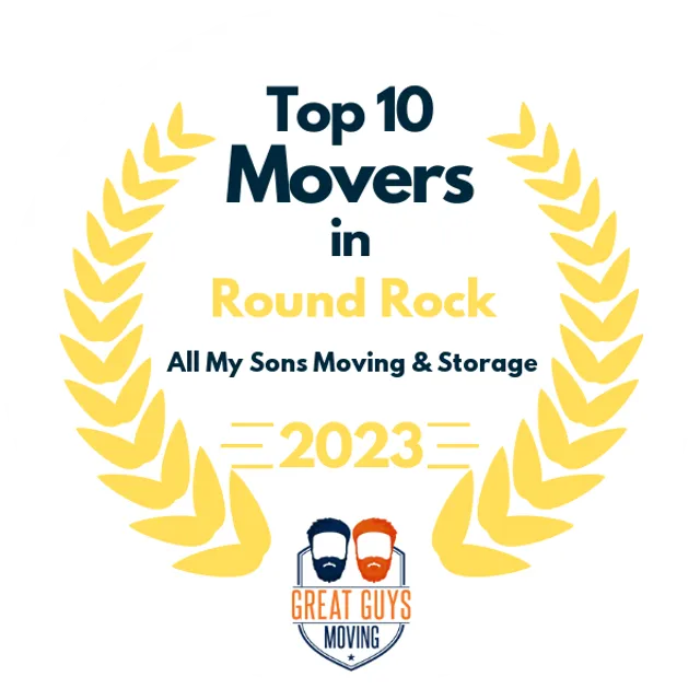 Top 10 Movers in Austin, TX 2023 award