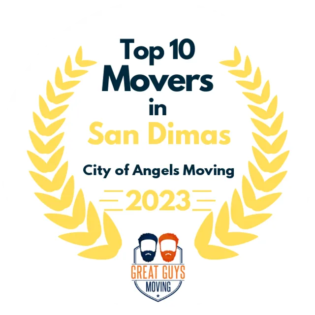 Top 10 Movers in San Bernardino, CA 2023 award