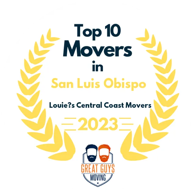 Top 10 Movers in Santa Maria, CA 2023 award