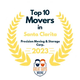 top 10 ranked movers in santa clarita 2023 precision moving storage corp image