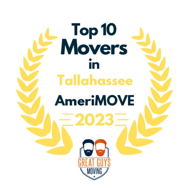 Top 10 Movers in Tallahassee, FL 2023 award