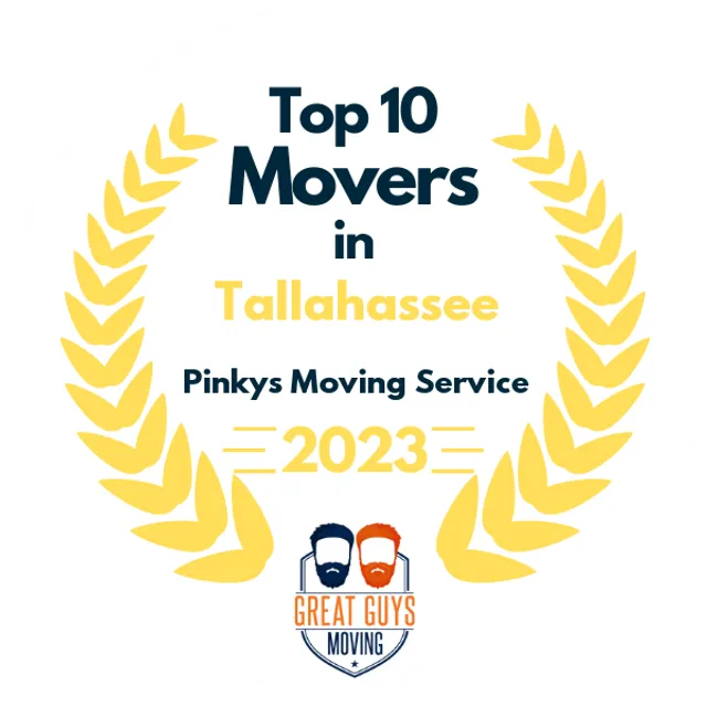 Top 10 Movers in Tallahassee, FL 2023 award