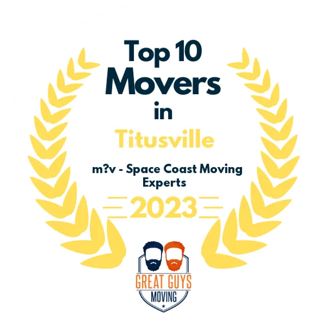 Top 10 Movers in Palm Bay, FL 2023 award