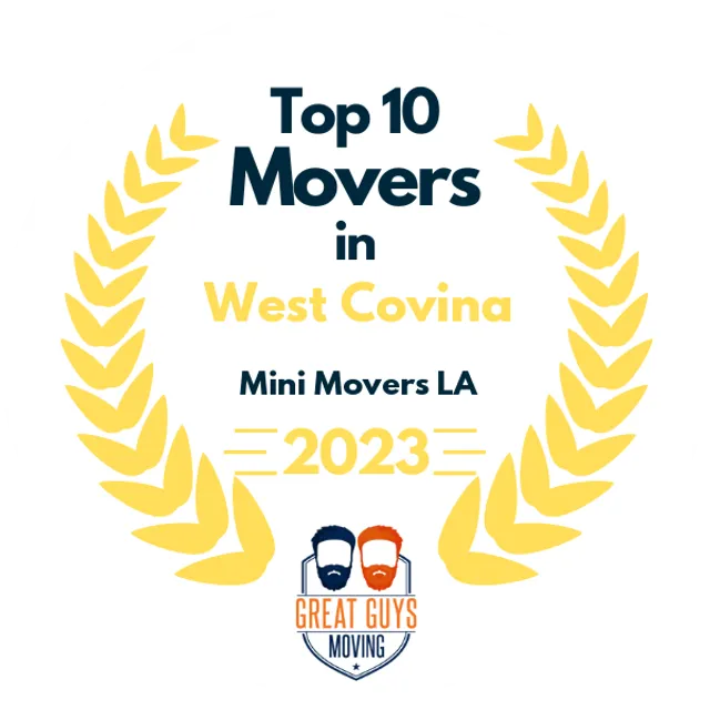 Top 10 Movers in El Monte, CA 2023 award