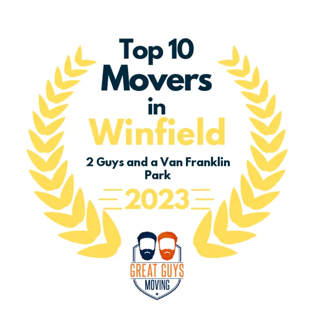 Top 10 Movers in Winfield, IL 2023 award