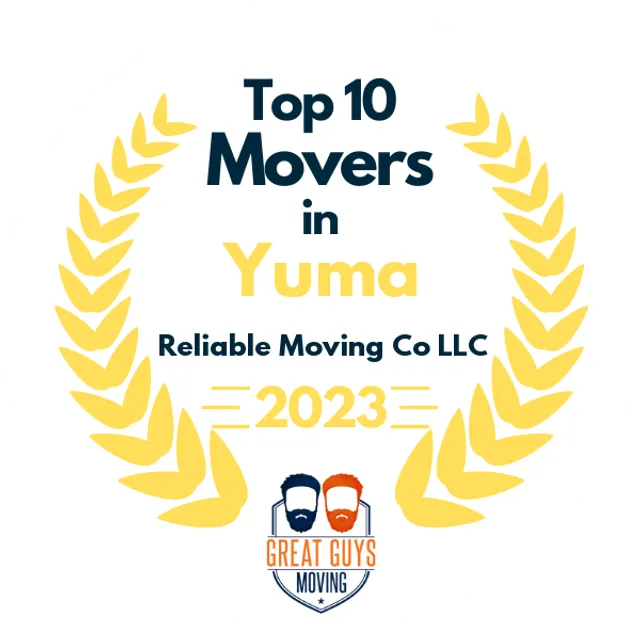 Top 10 Movers in Tucson, AZ 2023 award