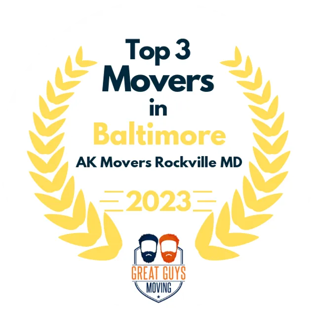 Top 3 Movers in Baltimore, MD 2023 award