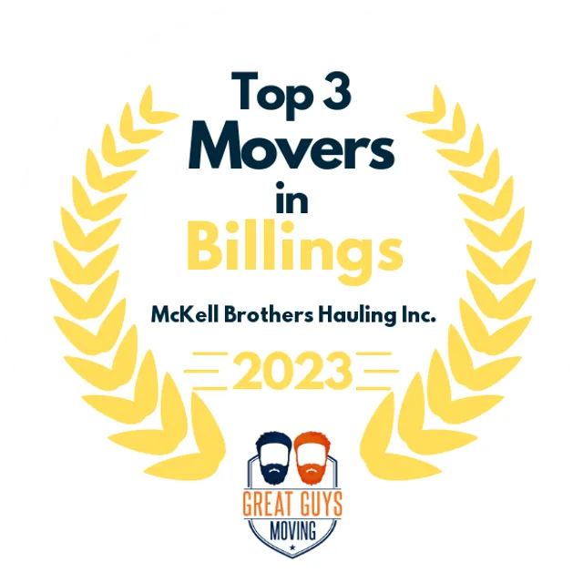 Top 3 Movers in Billings, MT 2023 award