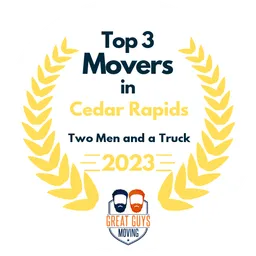 top 3 ranked movers in cedar rapids 2023 two men and a truck image