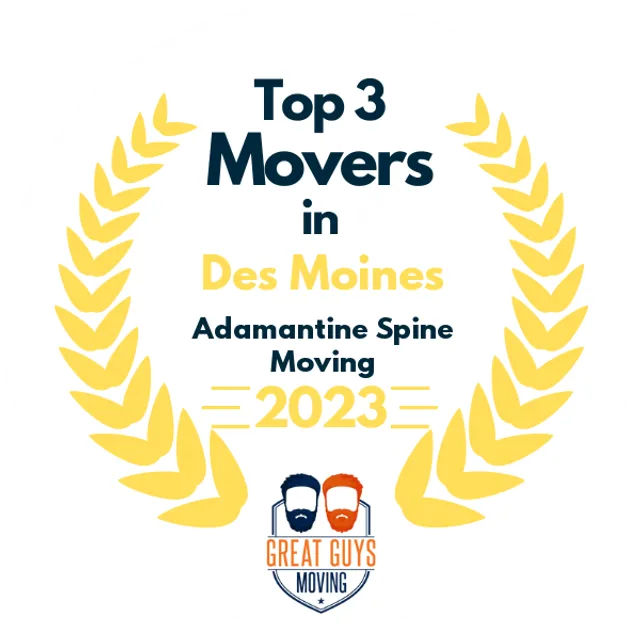 Top 3 Movers in Des Moines, IA 2023 award