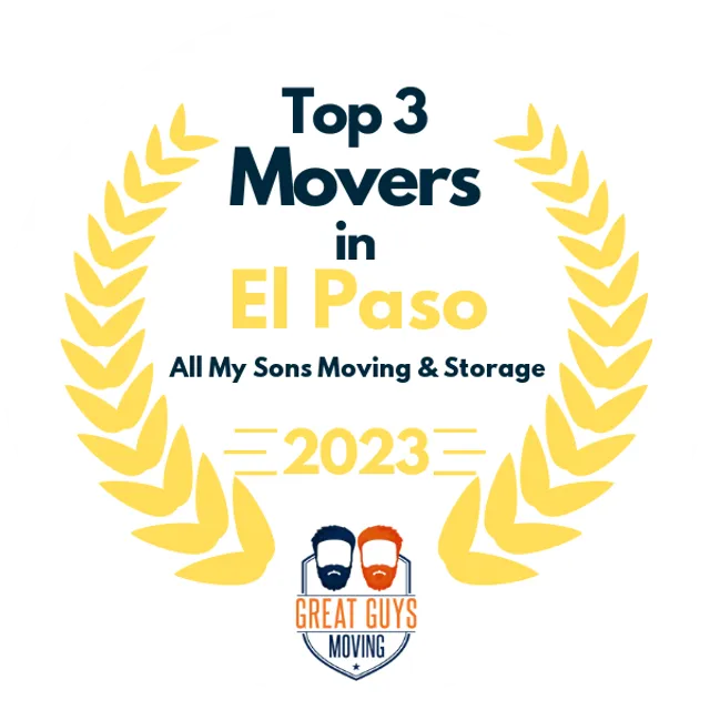 Top 3 Movers in El Paso, TX 2023 award