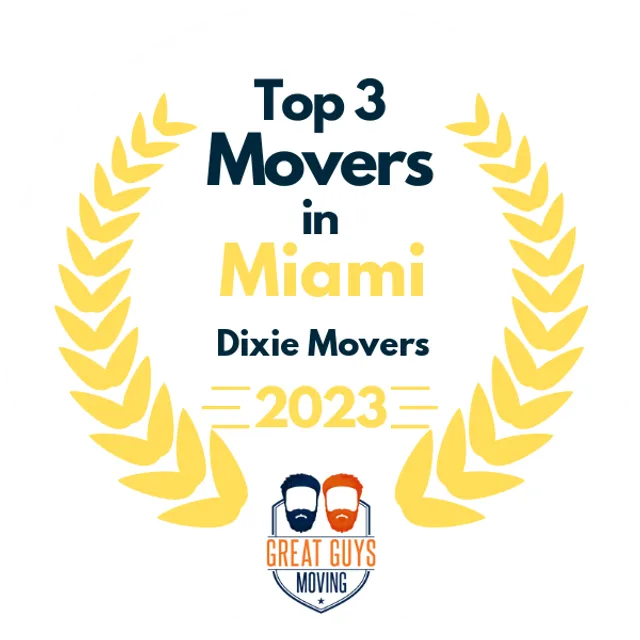 Top 3 Movers in Miami, FL 2023 award