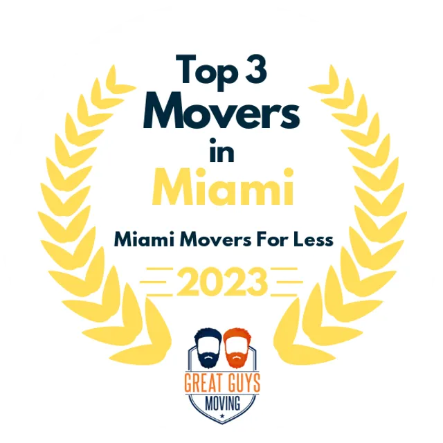 Top 3 Movers in Miami, FL 2023 award