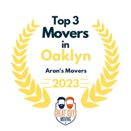 top 3 ranked movers in oaklyn 2023 arons movers image