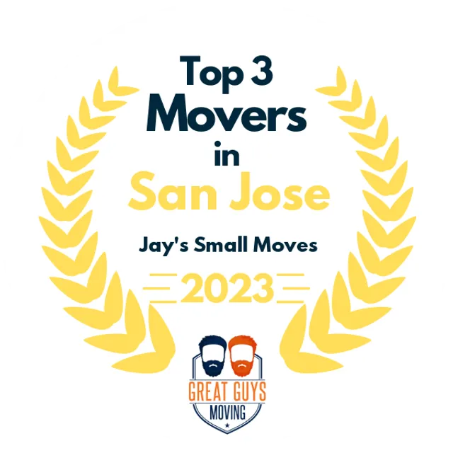 Top 3 Movers in San Jose, CA 2023 award