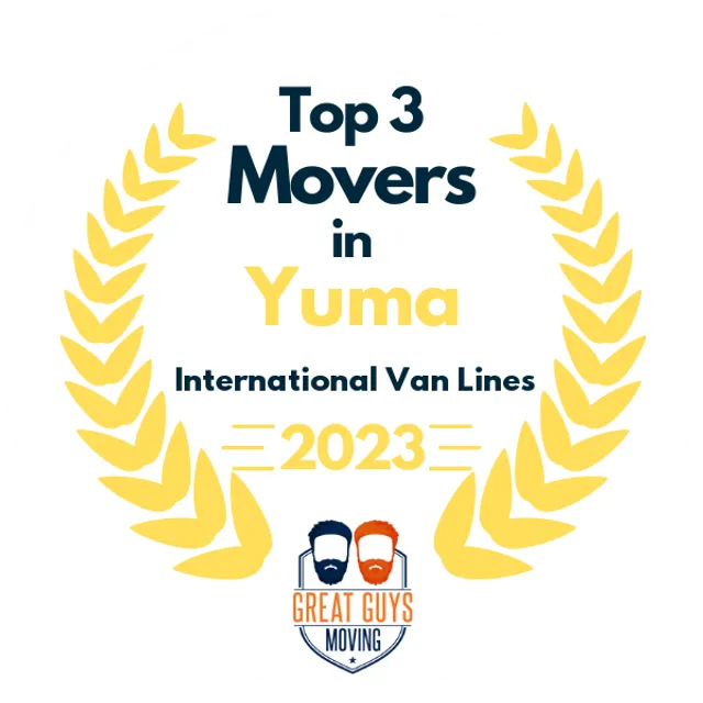 Top 3 Movers in Yuma, AZ 2023 award