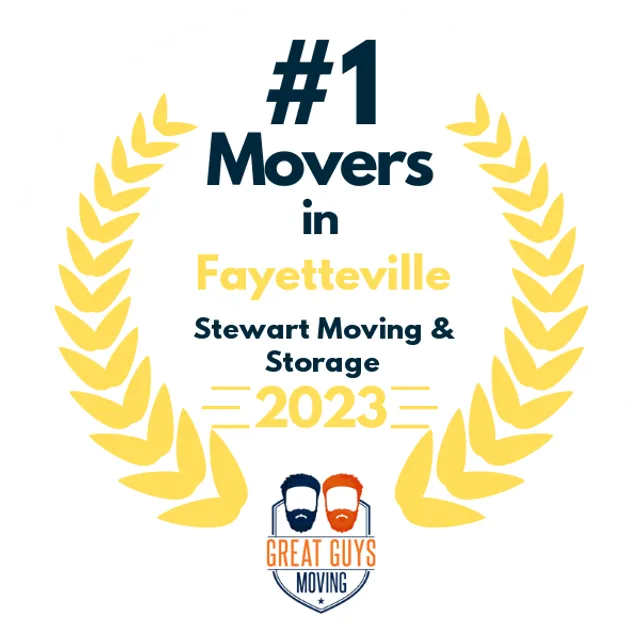 #1 Ranked Movers in Fayetteville, NC 2023 award