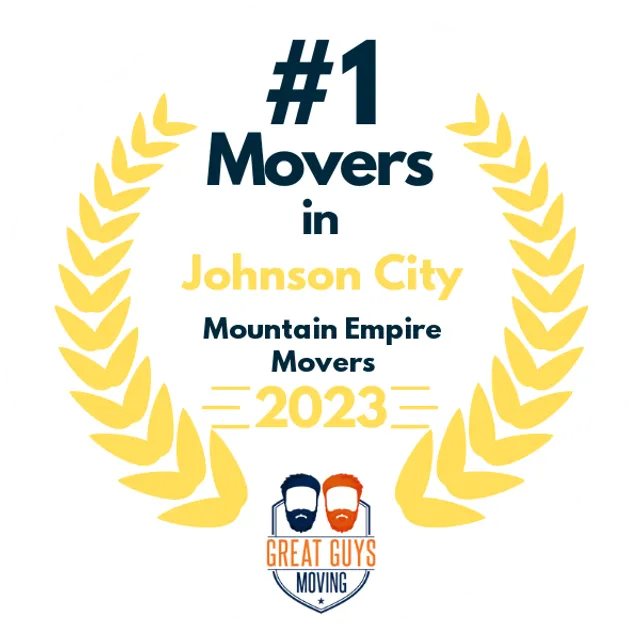 #1 Ranked Movers in Johnson City, TN 2023 award