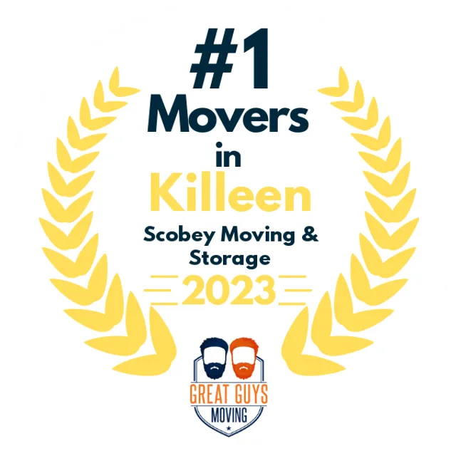 #1 Ranked Movers in Killeen, TX 2023 award