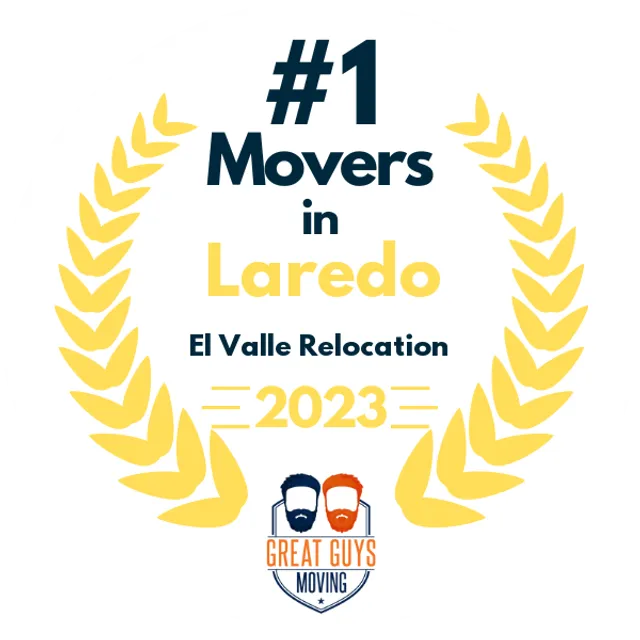 #1 Ranked Movers in Laredo, TX 2023 award