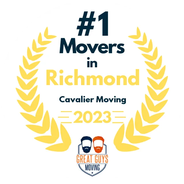 #1 Ranked Movers in Richmond, VA 2023 award