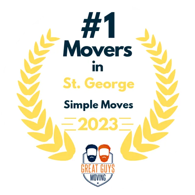 #1 Ranked Movers in St. George, UT 2023 award