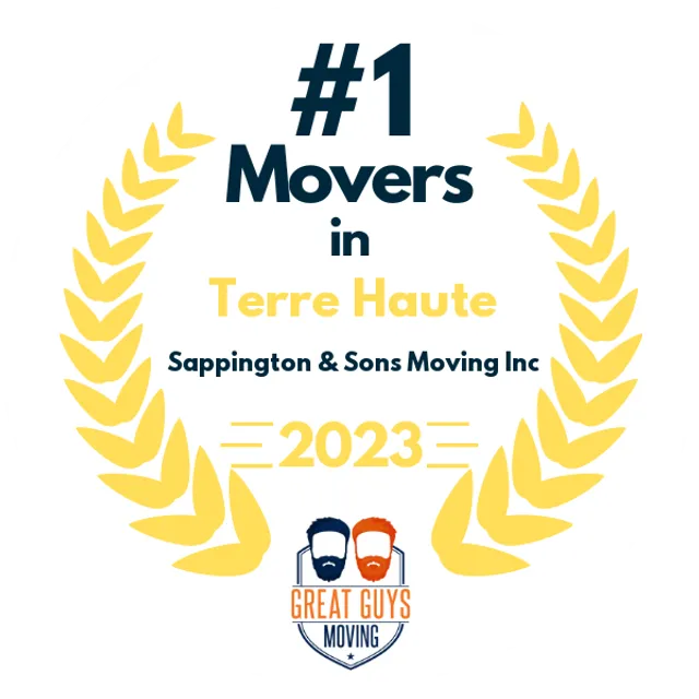 #1 Ranked Movers in Terre Haute, IN 2023 award