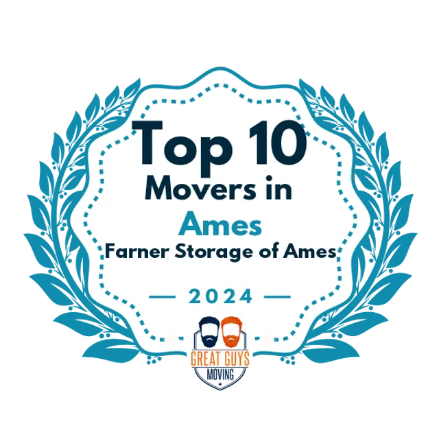 Top 10 Movers in Ames, IA 2024 award