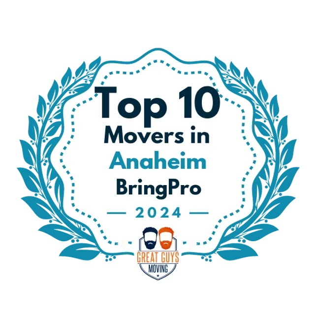 Top 10 Movers in Anaheim, CA 2024 award