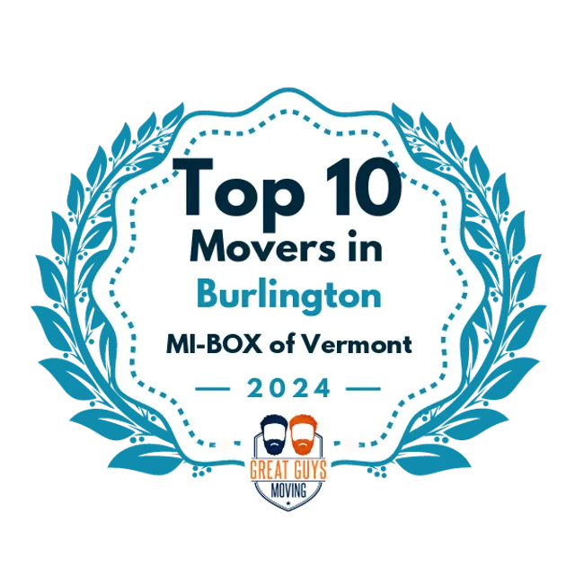 Top 10 Movers in Burlington, VT 2024 award