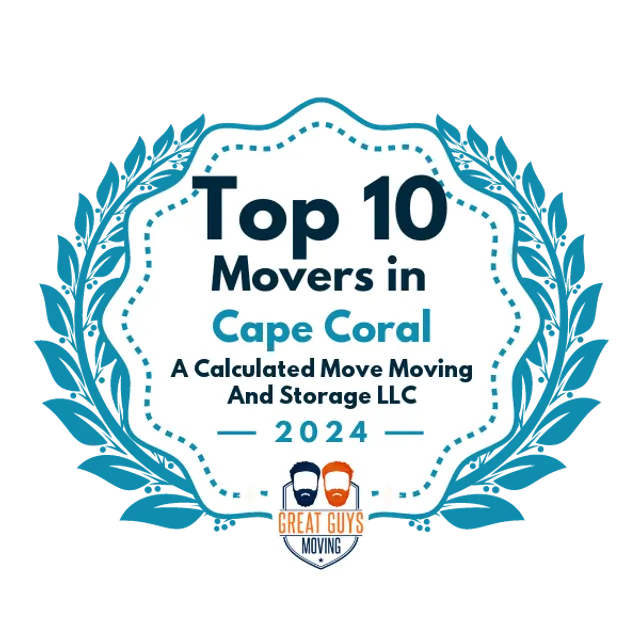 Top 10 Movers in Cape Coral, FL 2024 award