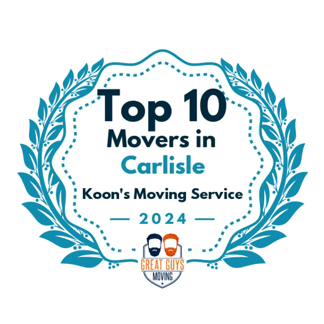 Top 10 Movers in Carlisle, PA 2024 award