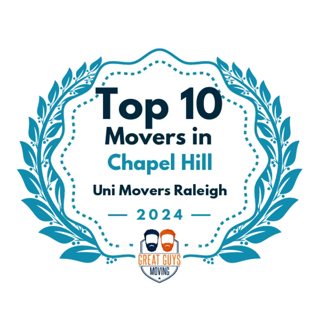 Top 10 Movers in Raleigh, NC 2024 award