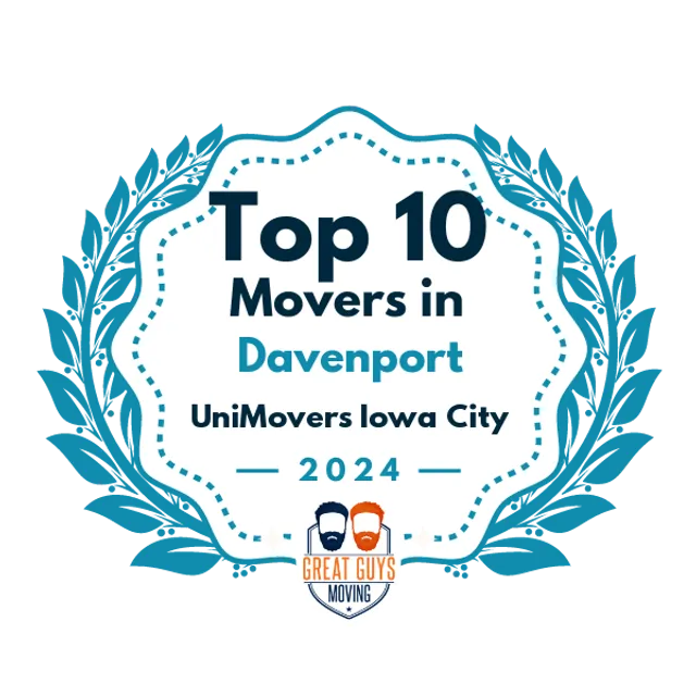 Top 10 Movers in Davenport, IA 2025 award