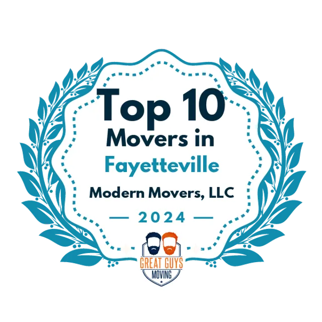 Top 10 Movers in Fayetteville, AR 2024 award