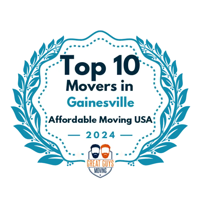 Top 10 Movers in Gainesville, FL 2024 award