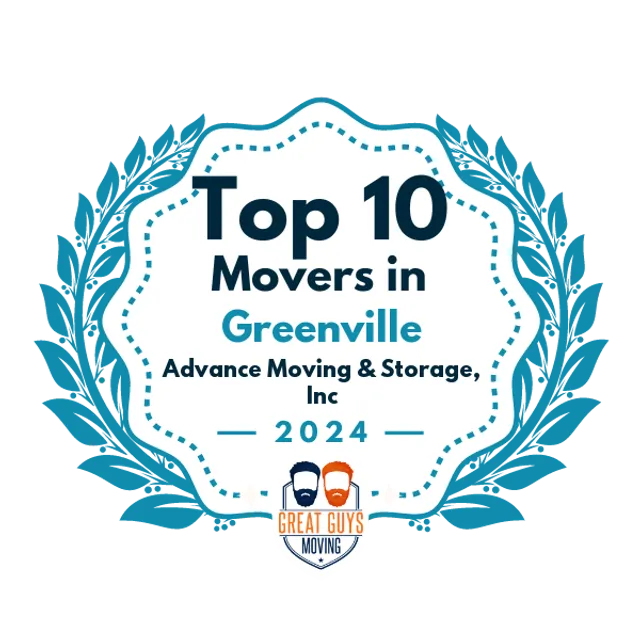 Top 10 Movers in Greenville, NC 2024 award