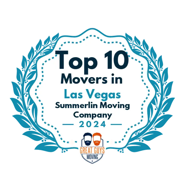 Top 10 Movers in Las Vegas, NV 2024 award