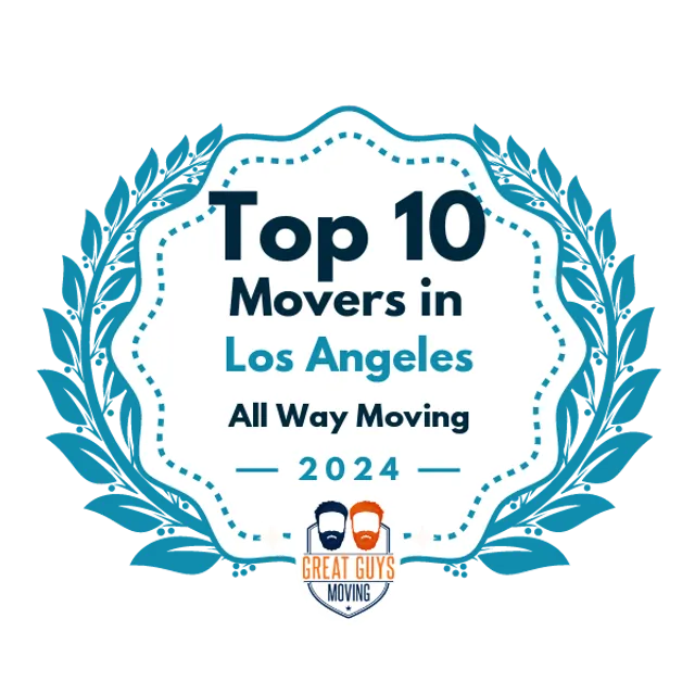 Top 10 Movers in Los Angeles, CA 2024 award