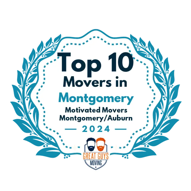 Top 10 Movers in Montgomery, AL 2024 award