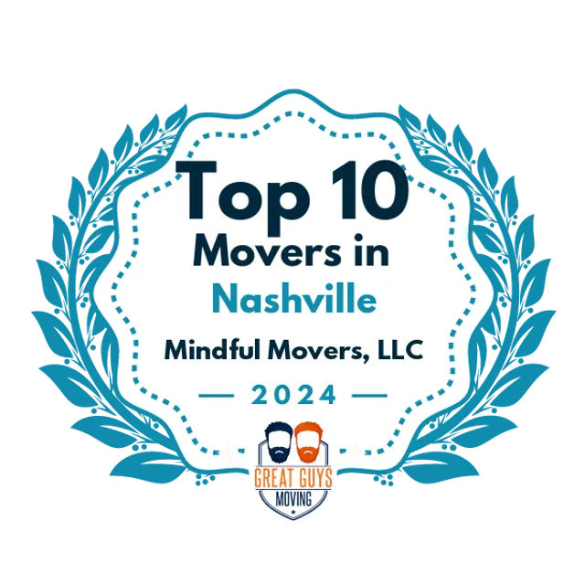 Top 10 Movers in Nashville, TN 2024 award