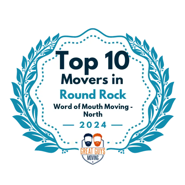 Top 10 Movers in Round Rock, TX 2024 award