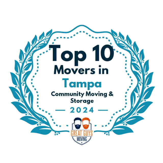 Top 10 Movers in Tampa, FL 2024 award