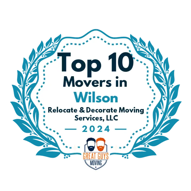 Top 10 Movers in Rocky Mount, NC 2024 award