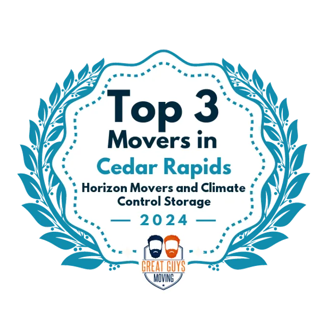 Top 3 Movers in Cedar Rapids, IA 2024 award