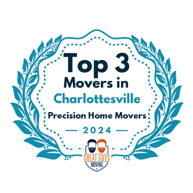 Top 3 Movers in Charlottesville, VA 2024 award